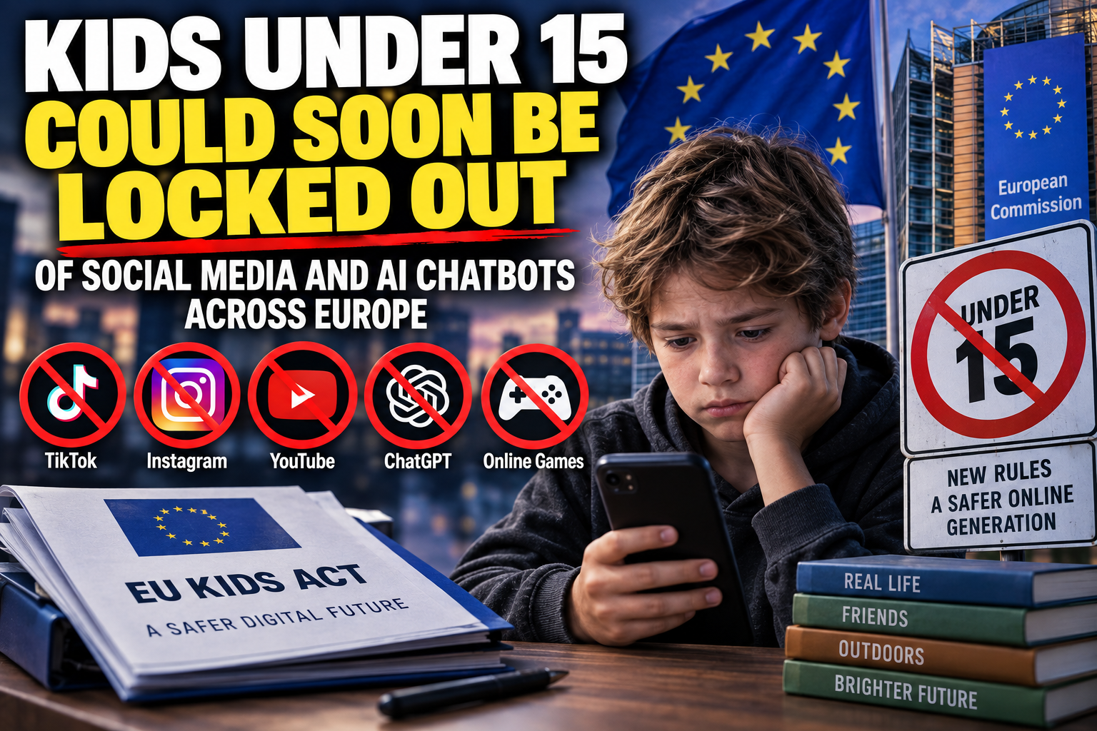 Kids Under 15 Could Soon Be Locked Out of Social Media and AI Chatbots Across Europe