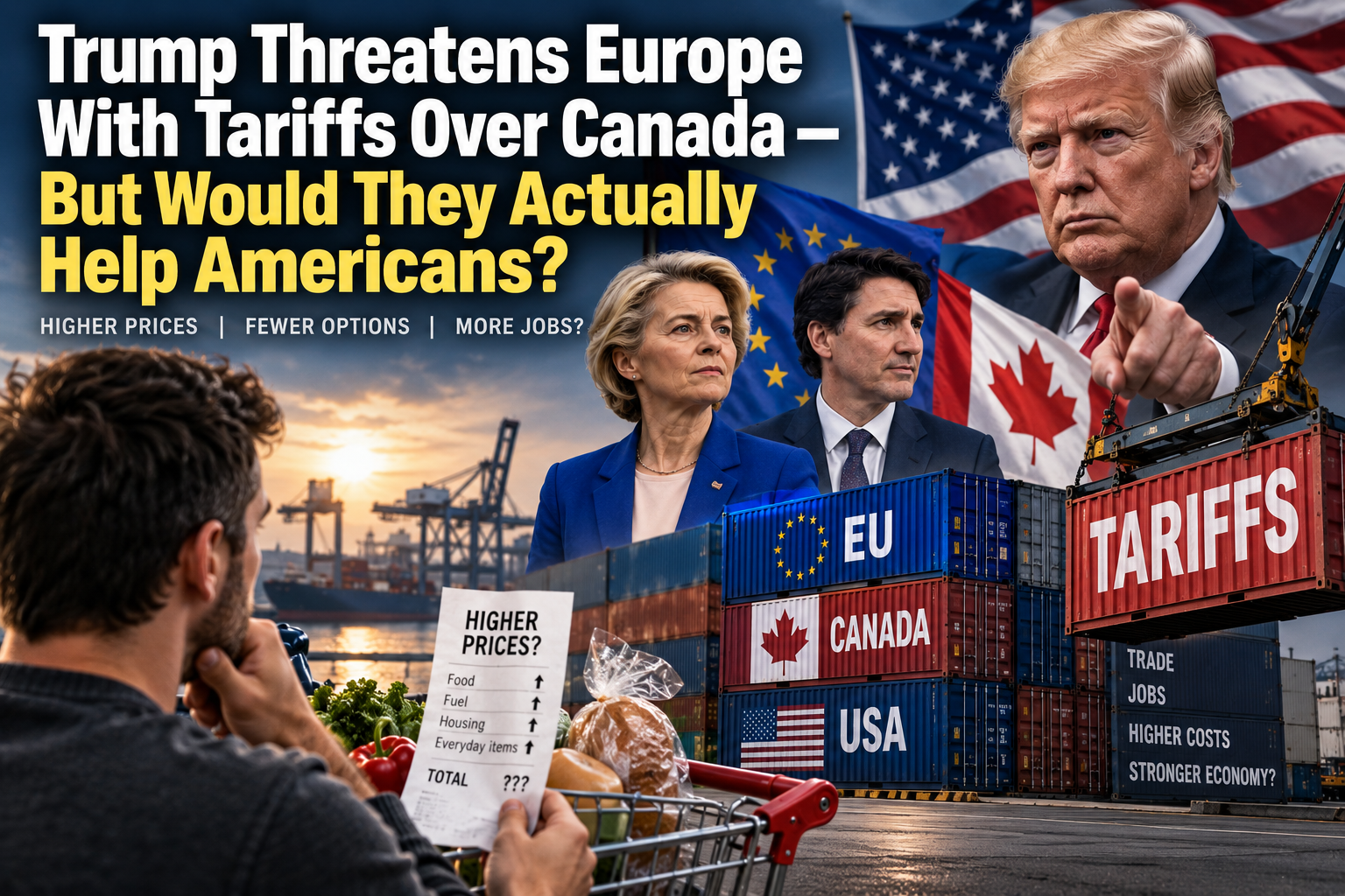 Trump Threatens Europe With Tariffs Over Canada — But Would They Actually Help Americans?